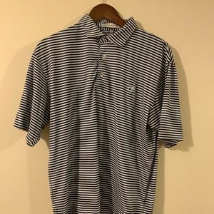 Peach State Pride - Navy Classic Stripe Polo